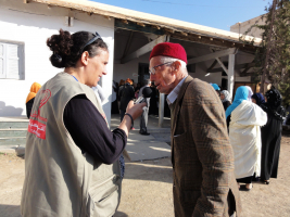 Reportage dans une bureau de vote en Tunisie en octobre 2011. © Fondation Hirondelle / Droits réservés