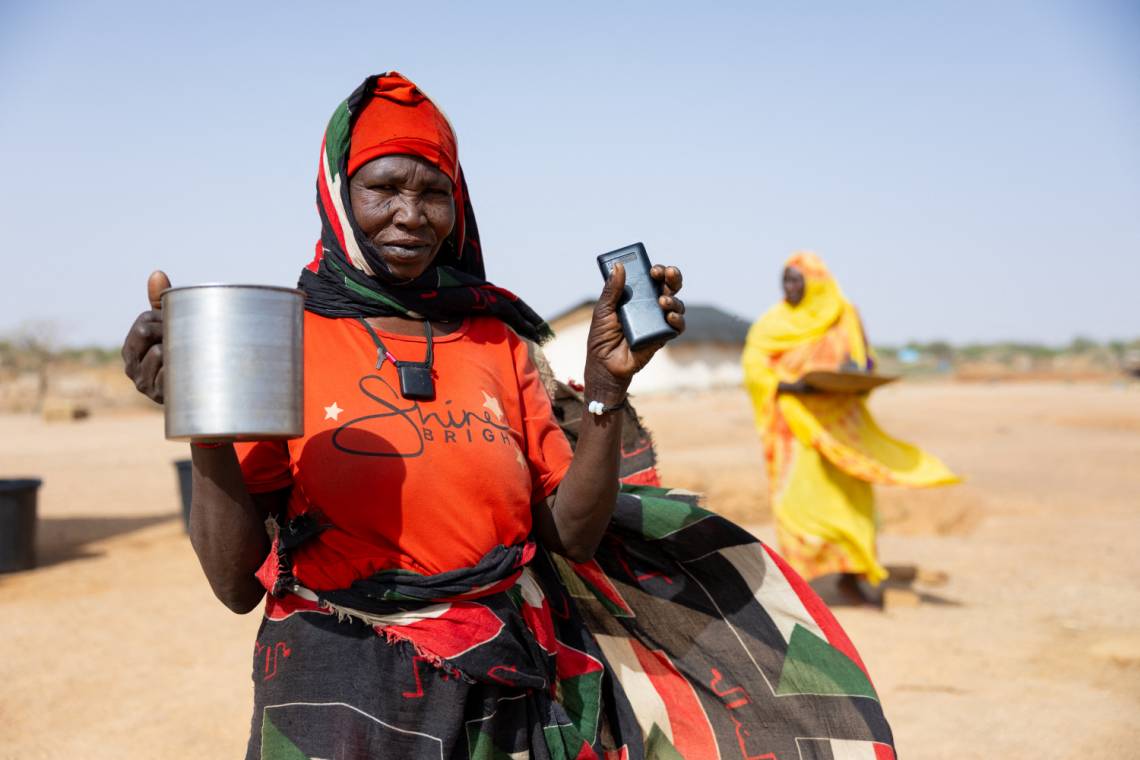 Réfugiée soudanaise dans le camp de réfugié·e·s de Farchana, Tchad, le 8 avril 2024 - Photo (c) Joris Bolomey / AFP